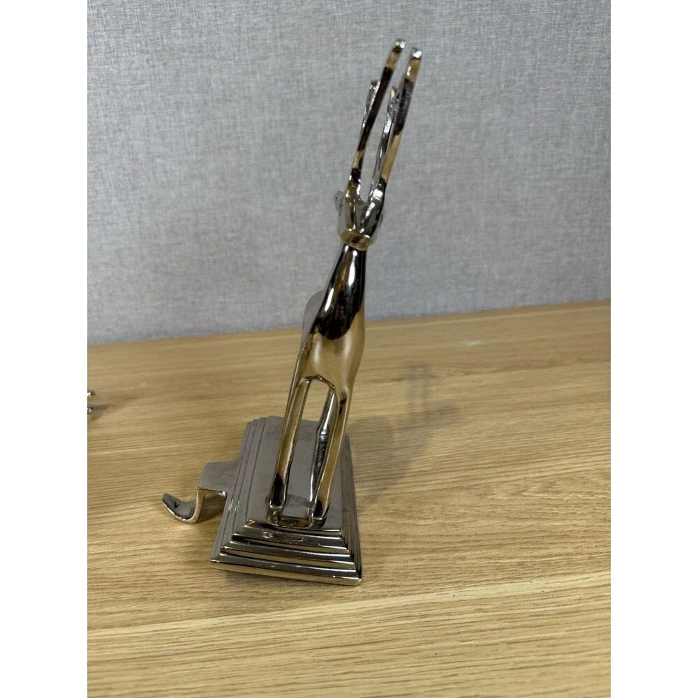 Kurt Adler 10-Inch Silver Reindeer Stocking Holder